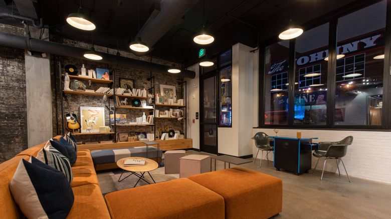 <b>Moxy Nashville Downtown Lobby</b>. Images powered by <a href="https://www.leonardoworldwide.com/" title="Leonardo Worldwide" target="_blank">Leonardo</a>.