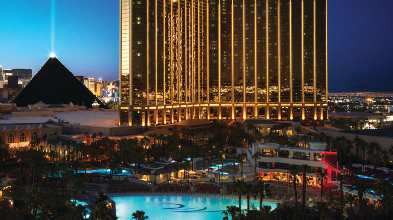 Mandalay Bay Resort  and  Casino Exterior. Images powered by <a href=https://www.travelweekly.com/Hotels/Las-Vegas/