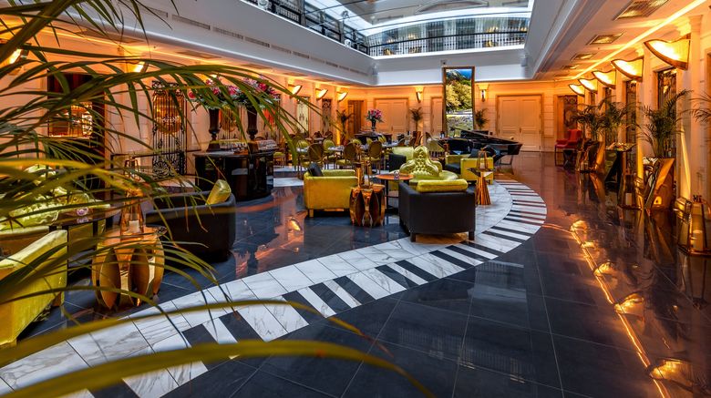 <b>Aria Hotel Budapest Lobby</b>. Images powered by <a href=https://www.travelagewest.com/Hotels/Budapest/