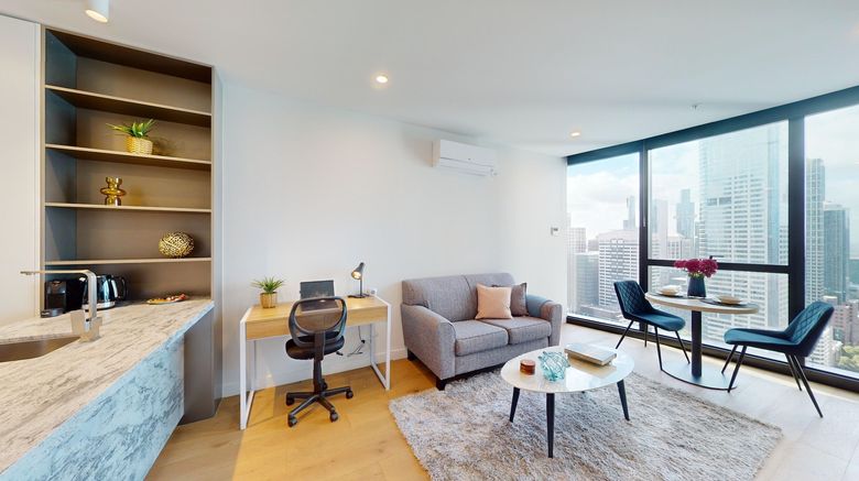 <b>Astra Apartments Melbourne CBD - King St Room</b>. Images powered by <a href="https://www.leonardoworldwide.com/" title="Leonardo Worldwide" target="_blank">Leonardo</a>.