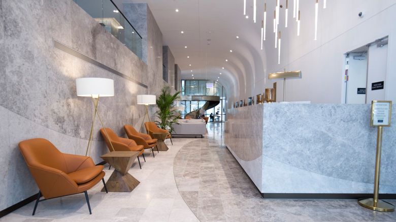 <b>Astra Apartments Melbourne CBD - King St Lobby</b>. Images powered by <a href="https://www.leonardoworldwide.com/" title="Leonardo Worldwide" target="_blank">Leonardo</a>.