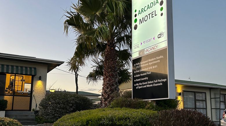 <b>Arcadia Motel Exterior</b>. Images powered by <a href="https://www.leonardoworldwide.com/" title="Leonardo Worldwide" target="_blank">Leonardo</a>.