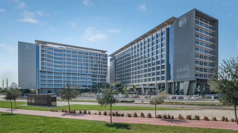 <b>Park Rotana Exterior</b>. Images powered by <a href="https://www.leonardoworldwide.com/" title="Leonardo Worldwide" target="_blank">Leonardo</a>.