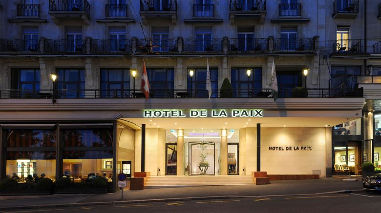 <b>Hotel de la Paix Exterior</b>. Images powered by <a href="https://www.leonardoworldwide.com/" title="Leonardo Worldwide" target="_blank">Leonardo</a>.