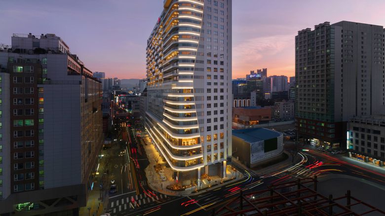 Daegu Marriott Hotel Exterior. Images powered by <a href="https://www.leonardoworldwide.com" target="_blank" rel="noopener">Leonardo</a>.