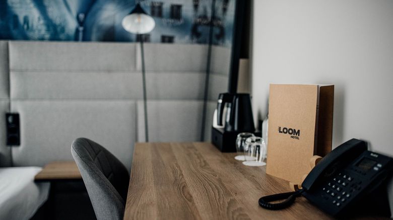 <b>The Loom Hotel Lodz Room</b>. Images powered by <a href="https://www.leonardoworldwide.com/" title="Leonardo Worldwide" target="_blank">Leonardo</a>.
