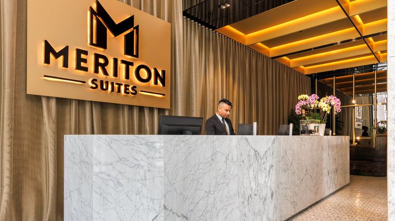 <b>Meriton Suites Melbourne Lobby</b>. Images powered by <a href="https://www.leonardoworldwide.com/" title="Leonardo Worldwide" target="_blank">Leonardo</a>.