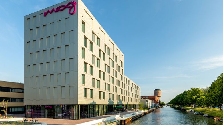<b>Moxy Utrecht Exterior</b>. Images powered by <a href="https://www.leonardoworldwide.com/" title="Leonardo Worldwide" target="_blank">Leonardo</a>.