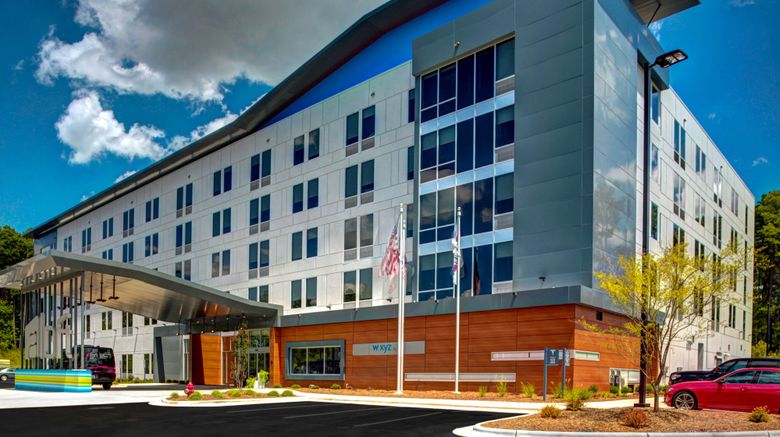 <b>Aloft Raleigh-Durham Airport Brier Creek Exterior</b>. Images powered by <a href="https://www.leonardoworldwide.com/" title="Leonardo Worldwide" target="_blank">Leonardo</a>.