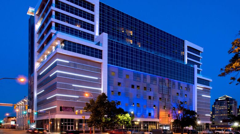 Aloft Buffalo Downtown Exterior. Images powered by <a href="https://www.leonardoworldwide.com" target="_blank" rel="noopener">Leonardo</a>.