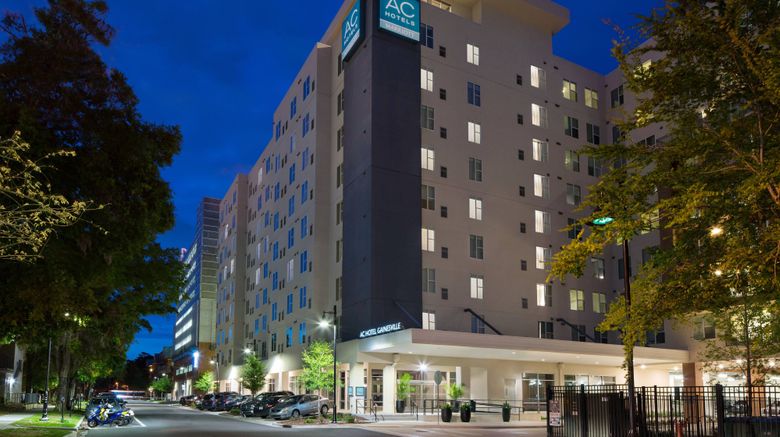 AC Hotel Gainesville Downtown Exterior. Images powered by <a href="https://www.leonardoworldwide.com" target="_blank" rel="noopener">Leonardo</a>.