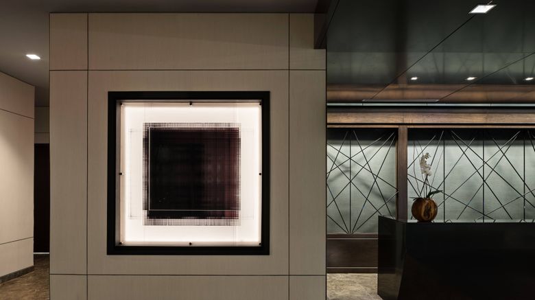 <b>AC Hotel Gainesville Downtown Lobby</b>. Images powered by <a href="https://www.leonardoworldwide.com/" title="Leonardo Worldwide" target="_blank">Leonardo</a>.