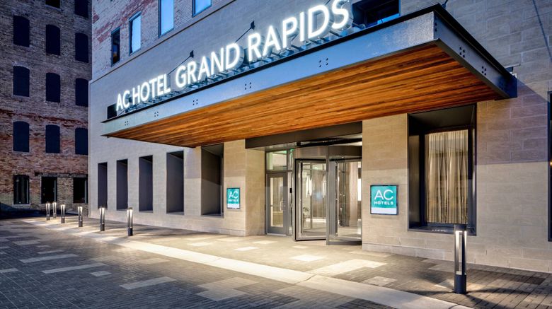 <b>AC Hotel Grand Rapids Downtown Exterior</b>. Images powered by <a href="https://www.leonardoworldwide.com/" title="Leonardo Worldwide" target="_blank">Leonardo</a>.