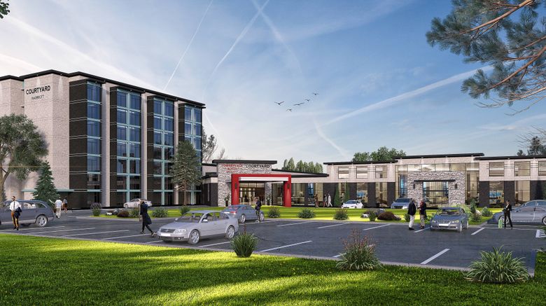 Courtyard by Marriott Oshawa Exterior. Images powered by <a href="https://www.leonardoworldwide.com" target="_blank" rel="noopener">Leonardo</a>.
