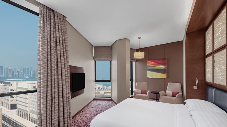 <b>Four Points by Sheraton Doha Room</b>. Images powered by <a href="https://www.leonardoworldwide.com/" title="Leonardo Worldwide" target="_blank">Leonardo</a>.