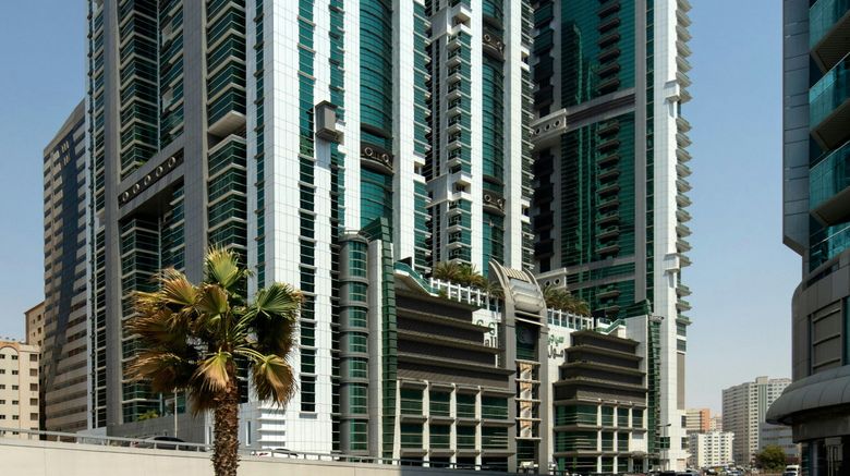 <b>Four Points by Sheraton Sharjah Exterior</b>. Images powered by <a href="https://www.leonardoworldwide.com/" title="Leonardo Worldwide" target="_blank">Leonardo</a>.