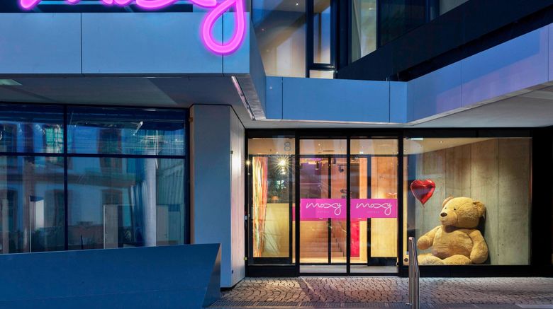 <b>Moxy Frankfurt City Center Exterior</b>. Images powered by <a href="https://www.leonardoworldwide.com/" title="Leonardo Worldwide" target="_blank">Leonardo</a>.