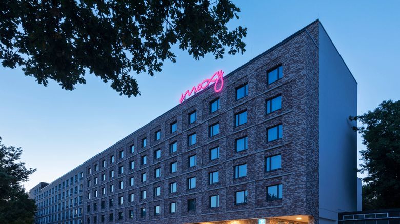 Moxy Hamburg City Exterior. Images powered by <a href="https://www.leonardoworldwide.com" target="_blank" rel="noopener">Leonardo</a>.