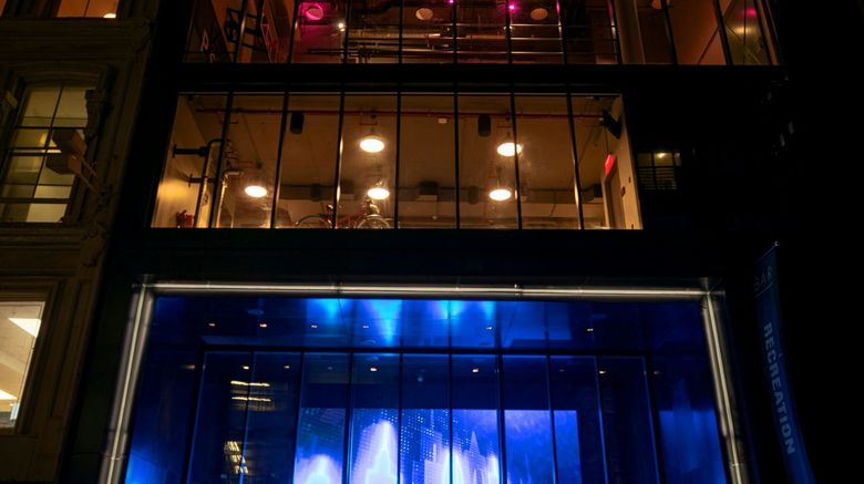 <b>Moxy NYC Downtown Exterior</b>. Images powered by <a href="https://www.leonardoworldwide.com/" title="Leonardo Worldwide" target="_blank">Leonardo</a>.