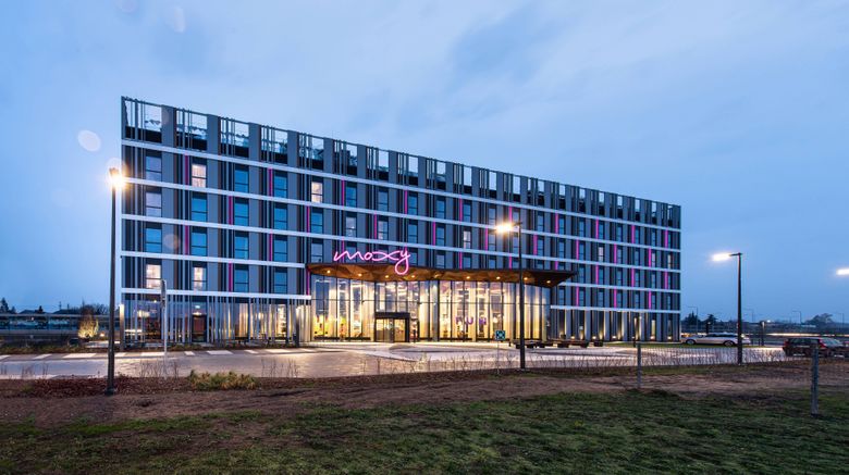 <b>Moxy Poznan Airport Hotel Exterior</b>. Images powered by <a href="https://www.leonardoworldwide.com/" title="Leonardo Worldwide" target="_blank">Leonardo</a>.