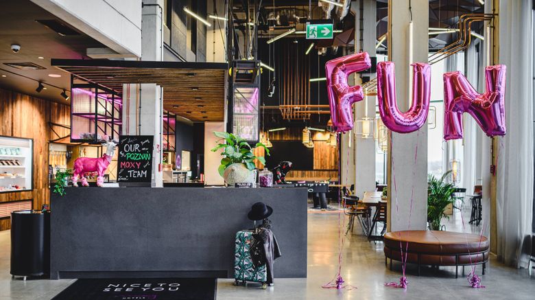 <b>Moxy Poznan Airport Hotel Lobby</b>. Images powered by <a href="https://www.leonardoworldwide.com/" title="Leonardo Worldwide" target="_blank">Leonardo</a>.