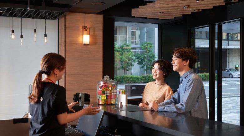 <b>Moxy Kyoto Lobby</b>. Images powered by <a href="https://www.leonardoworldwide.com/" title="Leonardo Worldwide" target="_blank">Leonardo</a>.