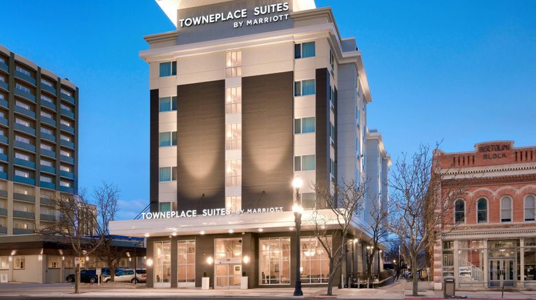 TownePlace Suites Salt Lake City Dtwn Exterior. Images powered by <a href="https://www.leonardoworldwide.com" target="_blank" rel="noopener">Leonardo</a>.