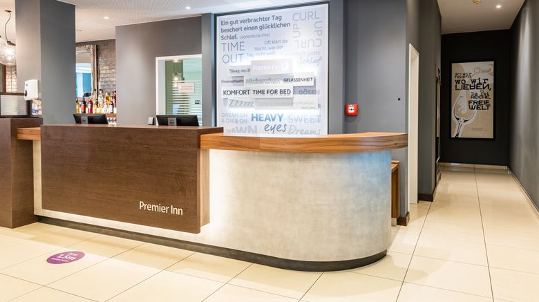 <b>Premier Inn Frankfurt City Centre Lobby</b>. Images powered by <a href="https://www.leonardoworldwide.com/" title="Leonardo Worldwide" target="_blank">Leonardo</a>.