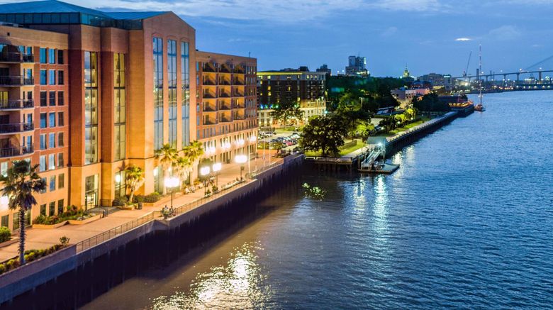 Marriott Savannah Riverfront Exterior. Images powered by <a href="https://www.leonardoworldwide.com" target="_blank" rel="noopener">Leonardo</a>.