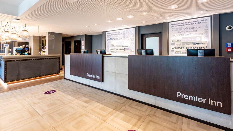 <b>Premier Inn Munich Airport Ost Lobby</b>. Images powered by <a href="https://www.leonardoworldwide.com/" title="Leonardo Worldwide" target="_blank">Leonardo</a>.