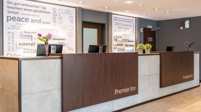 <b>Premier Inn Munich Airport Ost Lobby</b>. Images powered by <a href="https://www.leonardoworldwide.com/" title="Leonardo Worldwide" target="_blank">Leonardo</a>.