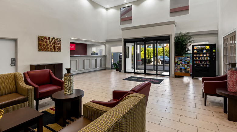 <b>Red Roof PLUS+ & Suites Atlanta Airport Lobby</b>. Images powered by <a href="https://www.leonardoworldwide.com/" title="Leonardo Worldwide" target="_blank">Leonardo</a>.