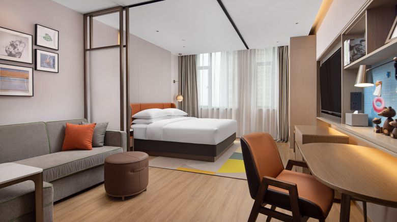 <b>Home2 Stes by Hilton Qianjiang New Town Room</b>. Images powered by <a href="https://www.leonardoworldwide.com/" title="Leonardo Worldwide" target="_blank">Leonardo</a>.