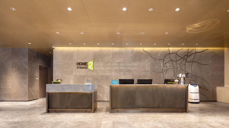 <b>Home2 Suites by Hilton Railway Station Lobby</b>. Images powered by <a href="https://www.leonardoworldwide.com/" title="Leonardo Worldwide" target="_blank">Leonardo</a>.
