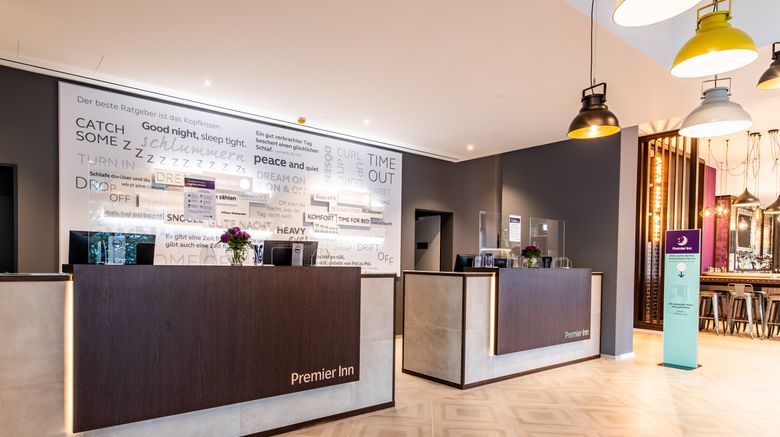 <b>Premier Inn Stuttgart Feuerbach Lobby</b>. Images powered by <a href="https://www.leonardoworldwide.com/" title="Leonardo Worldwide" target="_blank">Leonardo</a>.