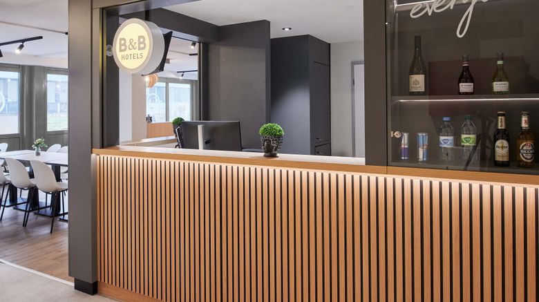 <b>B&B Hotel Wiesbaden-Ost Lobby</b>. Images powered by <a href="https://www.leonardoworldwide.com/" title="Leonardo Worldwide" target="_blank">Leonardo</a>.