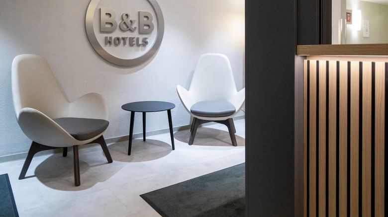 B and B Hotel Wuerzburg Ost Lobby. Images powered by <a href="https://www.leonardoworldwide.com" target="_blank" rel="noopener">Leonardo</a>.