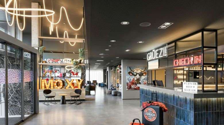 <b>Moxy Zurich Lobby</b>. Images powered by <a href="https://www.leonardoworldwide.com/" title="Leonardo Worldwide" target="_blank">Leonardo</a>.
