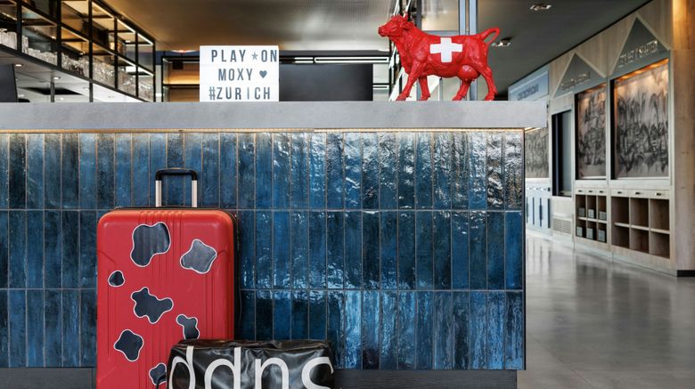 <b>Moxy Zurich Exterior</b>. Images powered by <a href="https://www.leonardoworldwide.com/" title="Leonardo Worldwide" target="_blank">Leonardo</a>.