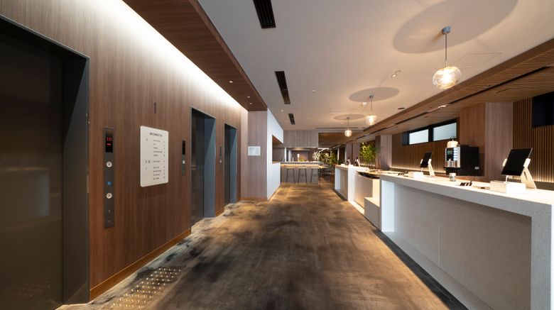 <b>Hotel Oriental Express Fukuoka Nakasu Lobby</b>. Images powered by <a href="https://www.leonardoworldwide.com/" title="Leonardo Worldwide" target="_blank">Leonardo</a>.