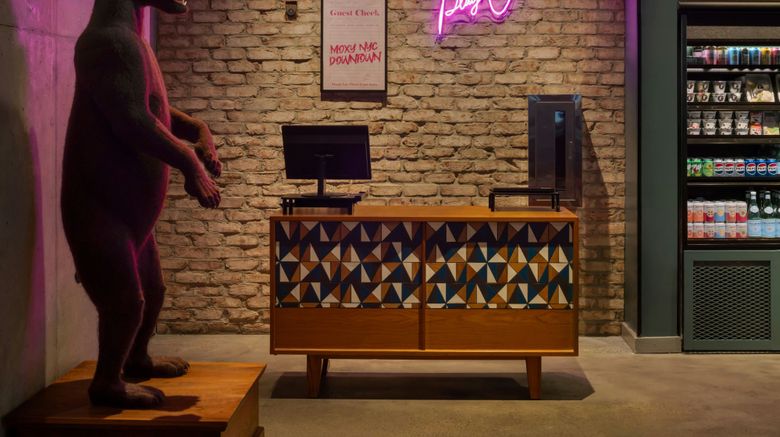 <b>Moxy NYC Downtown Lobby</b>. Images powered by <a href="https://www.leonardoworldwide.com/" title="Leonardo Worldwide" target="_blank">Leonardo</a>.