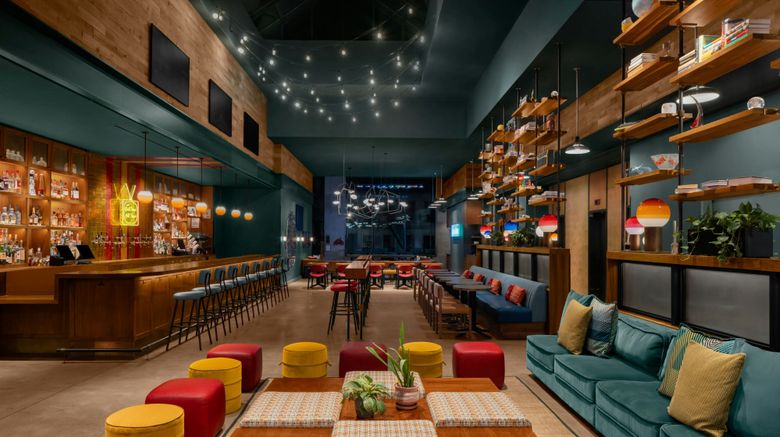 <b>Moxy NYC Downtown Restaurant</b>. Images powered by <a href="https://www.leonardoworldwide.com/" title="Leonardo Worldwide" target="_blank">Leonardo</a>.