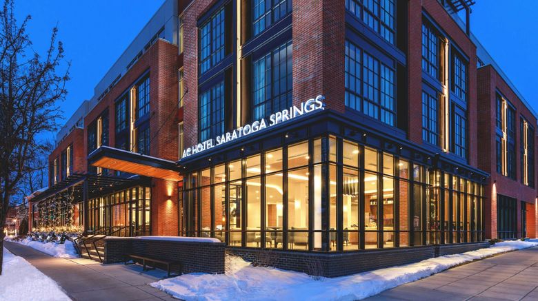 AC Hotel Saratoga Springs Exterior. Images powered by <a href="https://www.leonardoworldwide.com" target="_blank" rel="noopener">Leonardo</a>.