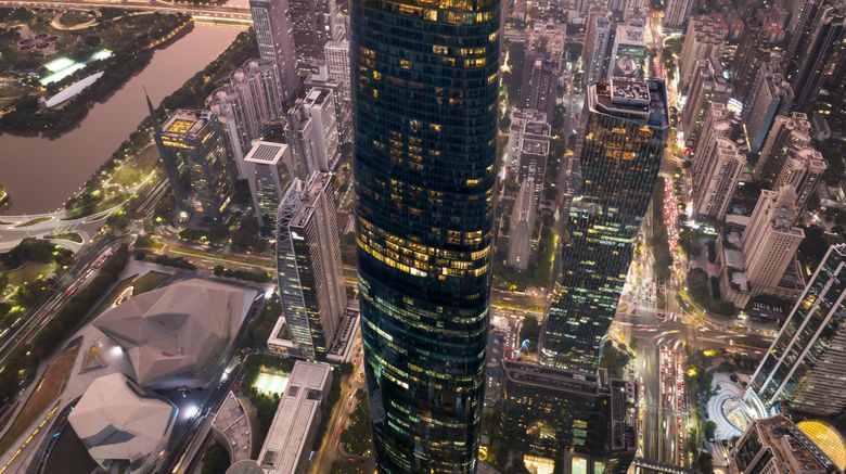 <b>Four Seasons Hotel Guangzhou Exterior</b>. Images powered by <a href="https://www.leonardoworldwide.com/" title="Leonardo Worldwide" target="_blank">Leonardo</a>.
