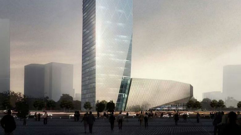 <b>Zhenjiang Marriott Hotel Exterior</b>. Images powered by <a href="https://www.leonardoworldwide.com/" title="Leonardo Worldwide" target="_blank">Leonardo</a>.