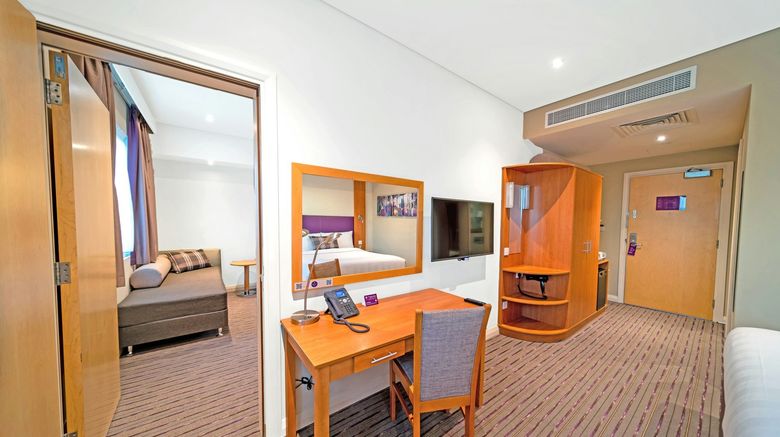 <b>Premier Inn Abu Dhabi Intl Airport Hotel Room</b>. Images powered by <a href="https://www.leonardoworldwide.com/" title="Leonardo Worldwide" target="_blank">Leonardo</a>.