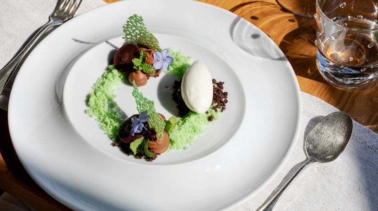 <b>Relais Il Falconiere Restaurant</b>. Images powered by <a href="https://www.leonardoworldwide.com/" title="Leonardo Worldwide" target="_blank">Leonardo</a>.