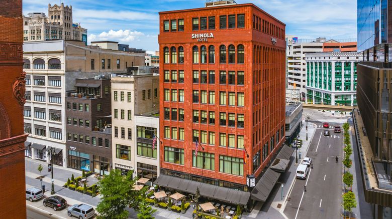 <b>Shinola Hotel Exterior</b>. Images powered by <a href="https://www.leonardoworldwide.com/" title="Leonardo Worldwide" target="_blank">Leonardo</a>.