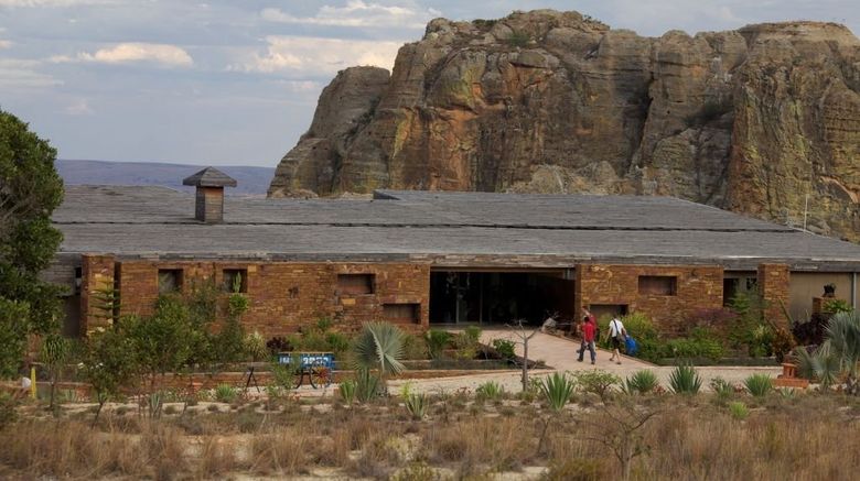 Isalo Rock Lodge Exterior. Images powered by <a href=https://www.travelweekly.com/Hotels/Ihosy-Madagascar/