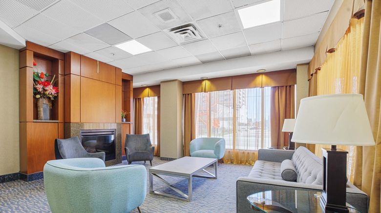 <b>Sandman Hotel & Suites London Downtown Lobby</b>. Images powered by <a href="https://www.leonardoworldwide.com/" title="Leonardo Worldwide" target="_blank">Leonardo</a>.